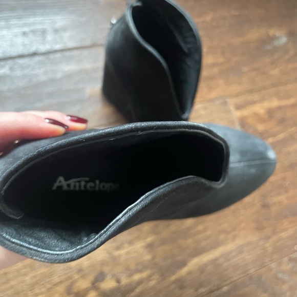 Antelope Black Ankle Booties Size 37 - Picture 3 of 14